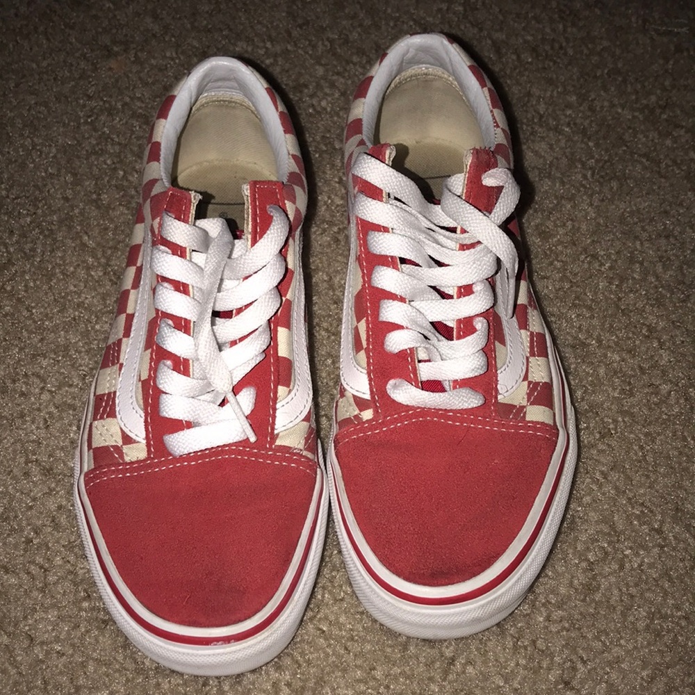 Red Checkered Vans